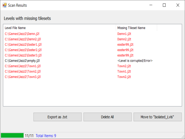 JJ2 Missing Tilesets Scanner